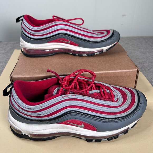 Nike Air Max 97 Sneaker Shoes Men's 9.5 Dark Grey Gym Red 921826 007 - Picture 2 of 15